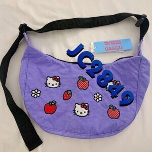 BAGGU Hello Kitty Medium Nylon Crescent Bag (NWT)